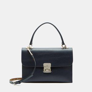 Theory Beekman Bag in Leather - Navy Blue